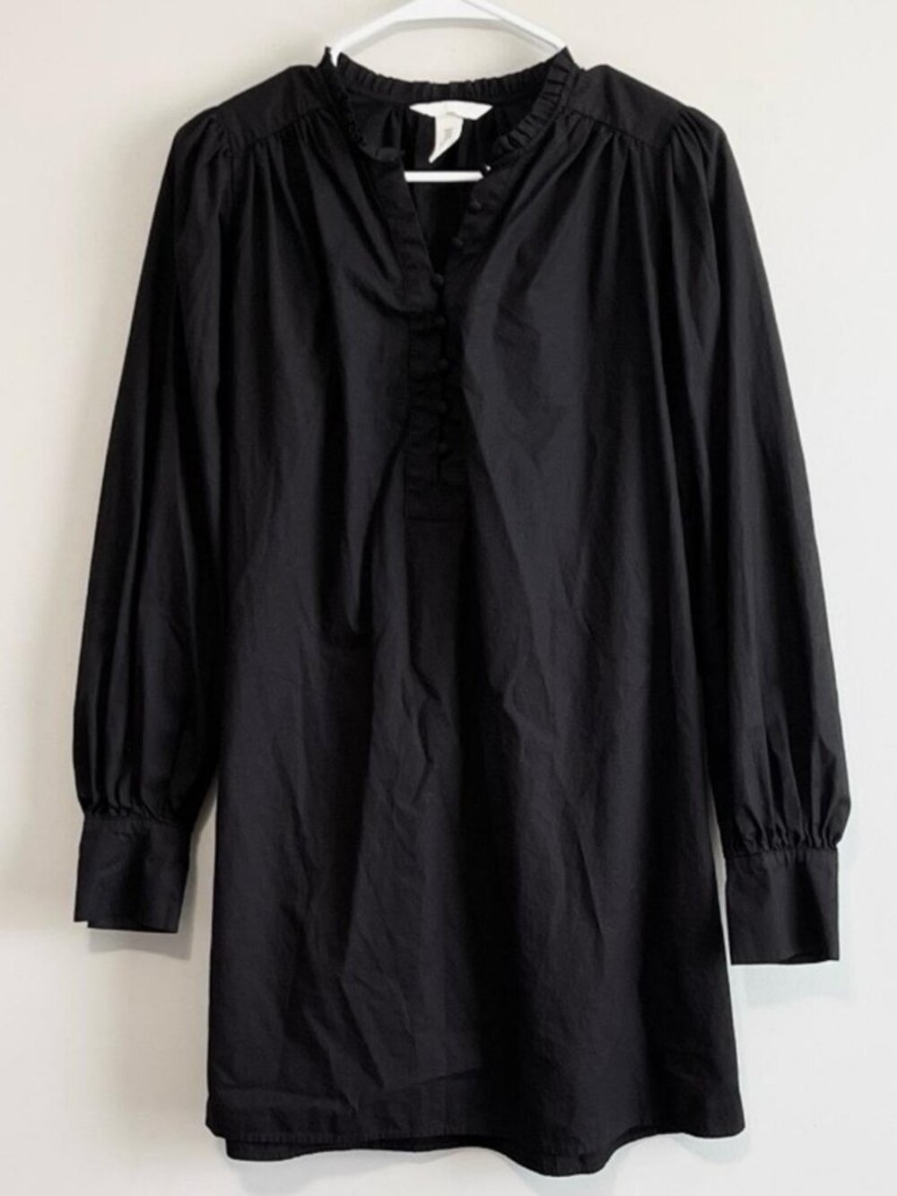 Line Long Sleeve Popover Dress